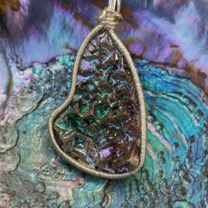 Bismuth wire wrapped in Sterling Silver